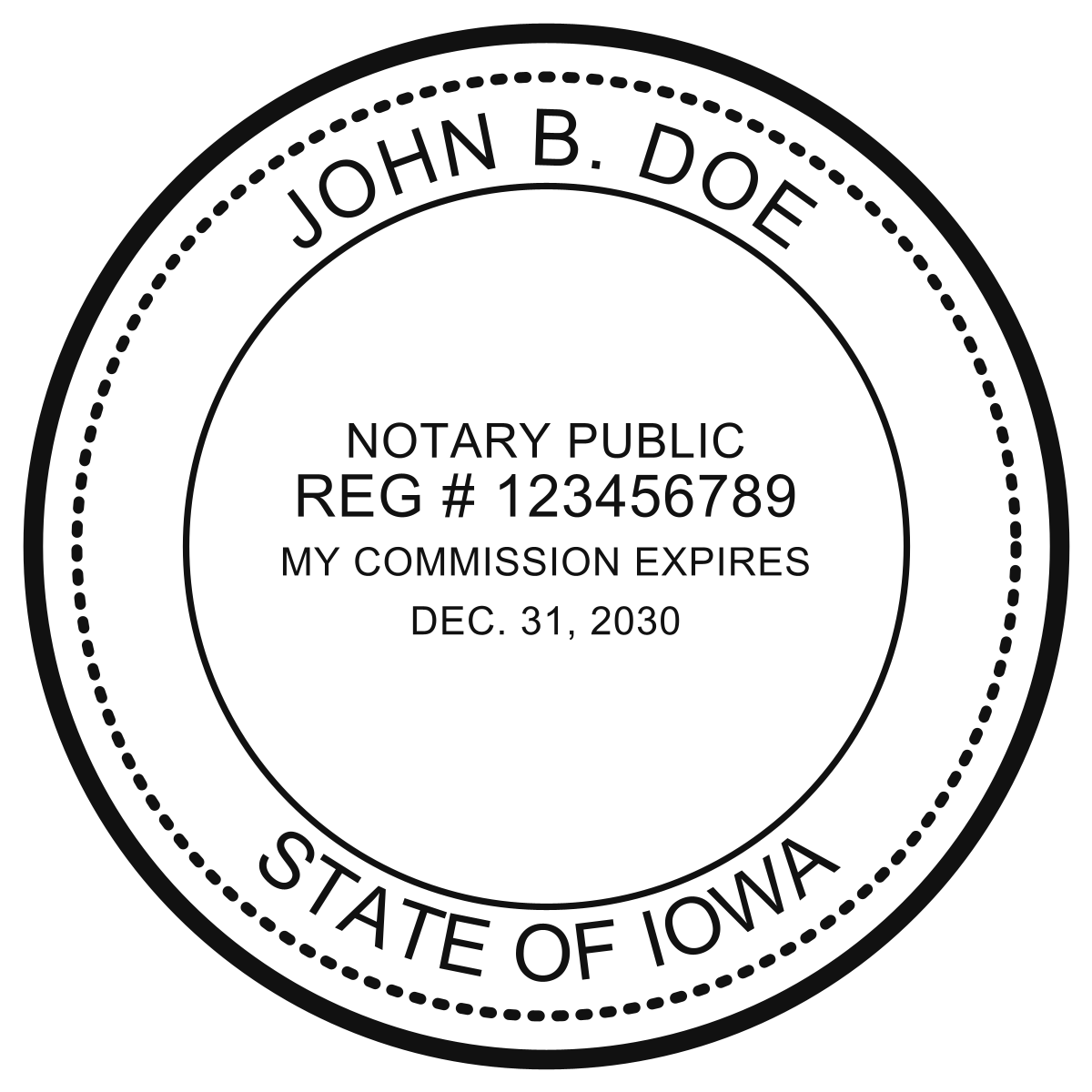 IA Notary Seal Example