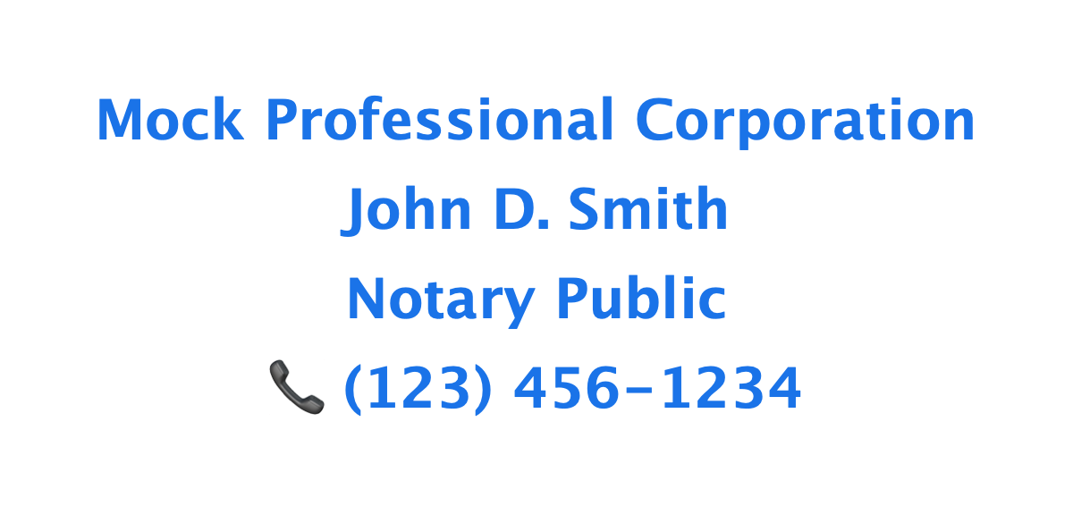 MN Notary Stamp Example